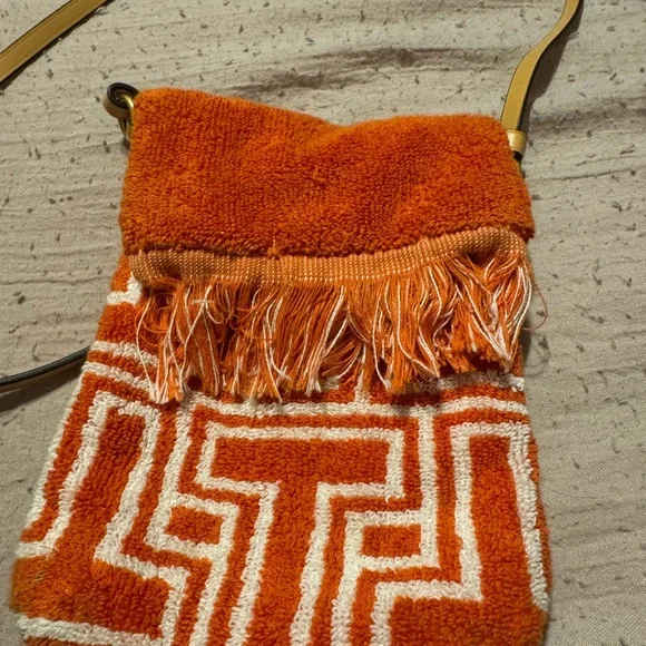 Tory Burch Orange and White Crossbody Bag - Picture 1 of 6